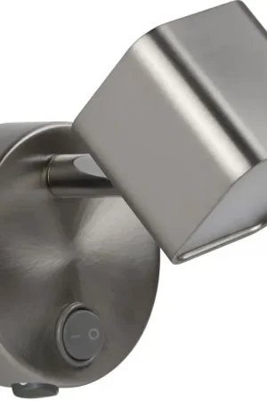Applique LED métal argenté satiné moderne Quad Offre Limitée