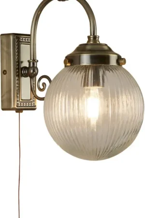 Vente Flash Applique rétro métal et verre boule Belvue