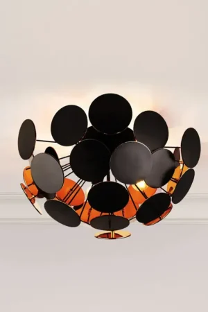 Super Prix Plafonnier moderne noir et or 3 ampoules Discus