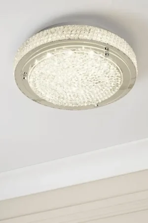 Haute Qualité Plafonnier métal et cristal Ø 30 cm design LED Florida
