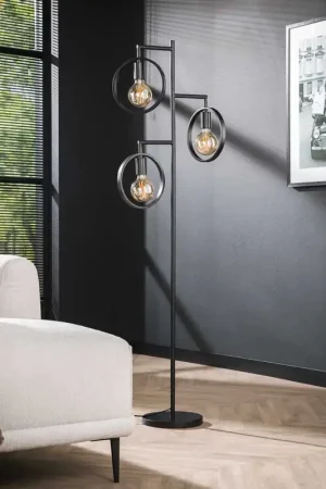 Remise Lampadaire industriel en métal anthracite Eline