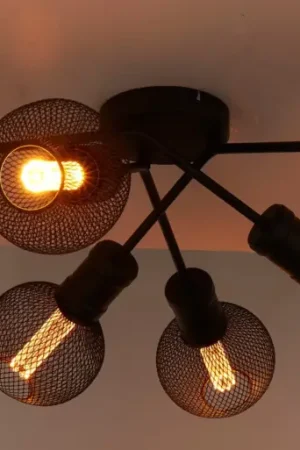 Achat Immédiat Plafonnier industriel personnalisable 6 lampes Dance