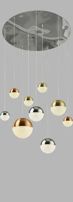 Prix Bas Suspension LED moderne 7 boules multicolore Planets