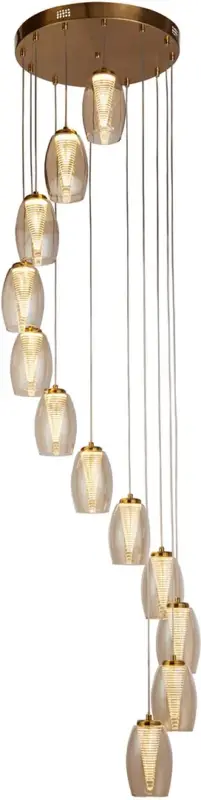 Meilleur Choix Suspension LED design 12 lampes Cyclone