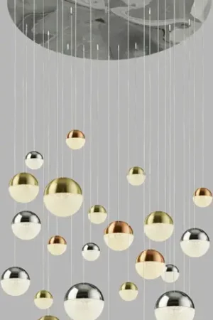 Affaire À Saisir Suspension LED moderne 27 boules multicolore Planets