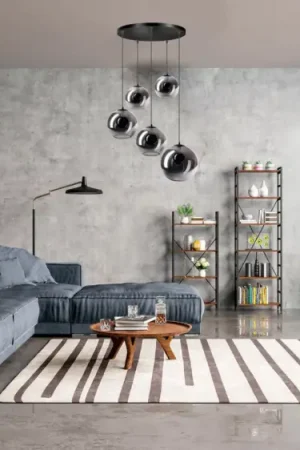 Authentique Suspension moderne 5xE27 salle à manger Iruka