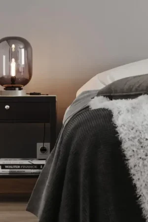 Lampe à poser rétro en verre Leola Meilleure Vente