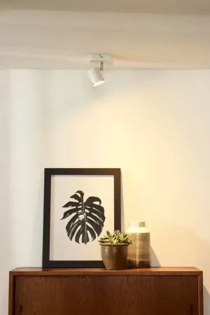 Vente Flash Spot design en métal blanc 1 spot Nigaro