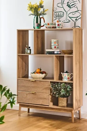Bibliothèque en bois H140cm - Tiphaine Prix Bas