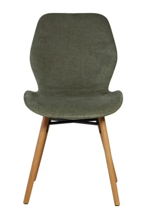 Authentique Chaise salle à manger en tissu soft touch vert bouteillle - Keri