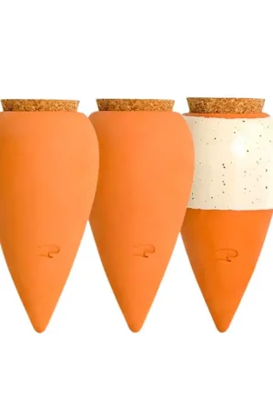 Quantité Limitée Trio mini diffuseur d'eau en argile : 2 terracotta et 1 blanc graine - Olla