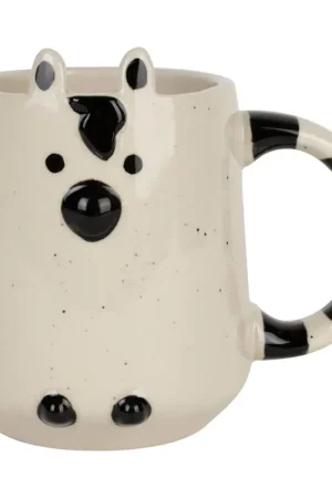Mug zèbre en grès blanc 35cl - Zawadi Commander Vite