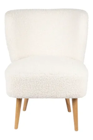 Promotion Saisonnière Fauteuil bouclette blanc crème - Elément