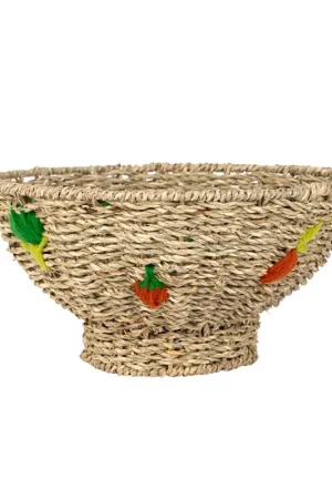 Corbeille en jonc de mer naturel d28cm - P'tit Légume Acheter Direct