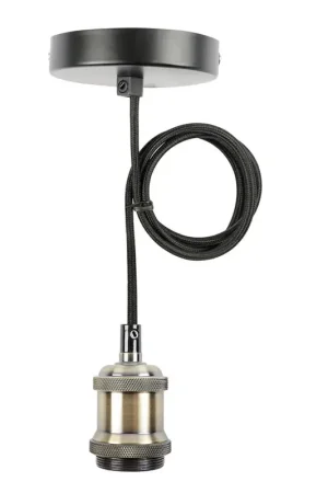 Cordon électrique pour suspension en métal doré E27 0.70M Promotion