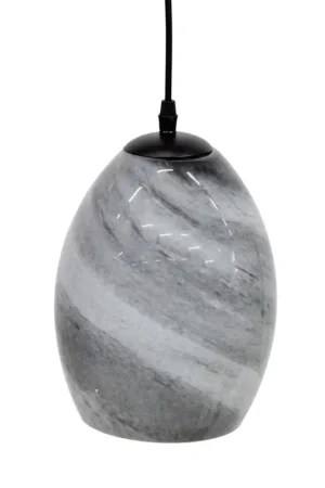 Remise Suspension en verre gris d17cm E27