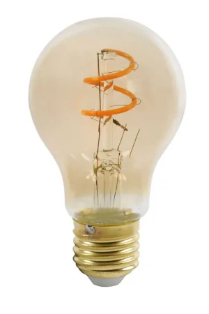 Prix Bas Ampoule LED poire filament spirale ambré E27 3.5W