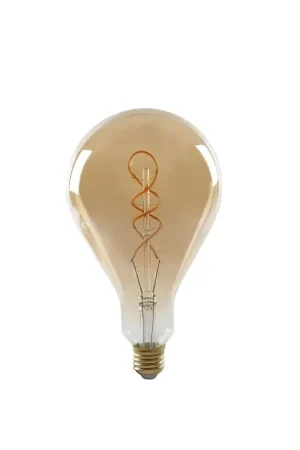 Bon Plan Ampoule LED poire XL filament spirale ambre E27 4W
