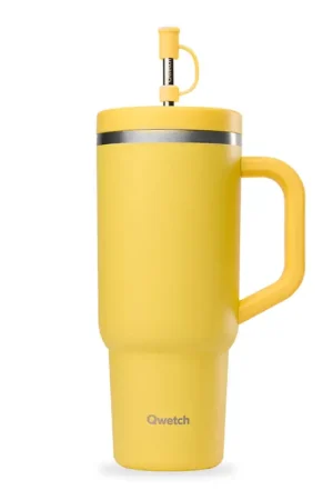 Gourde isotherme Travel Cup en inox jaune 900ml Pas Cher