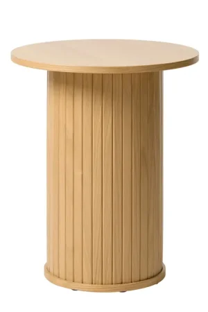 Table d'appoint en chêne naturel d50cm - Nola Remise