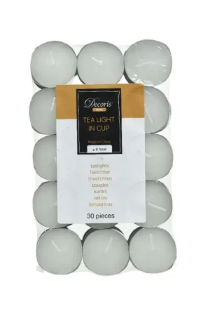 Bougies chauffe-plat (x30) blanc d4cm Commander Maintenant