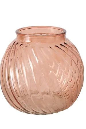 Promotion Saisonnière Vase en verre terracotta h14cm - Valea