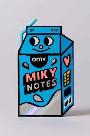 Set de mémos repositionnables et stylo à bille noir - Miky notes Dernier Modèle
