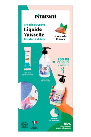 Acheter En Ligne Kit découverte liquide vaisselle amande (1 bouteille + 1 recharge) 250ml