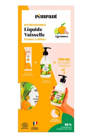 Commande En Gros Kit découverte liquide vaisselle agrumes (1 bouteille + 1 recharge) 250ml