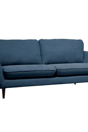 Achat Immédiat Canapé fixe 3 places Axel - Tissu Velouté - Dany bleu grisé