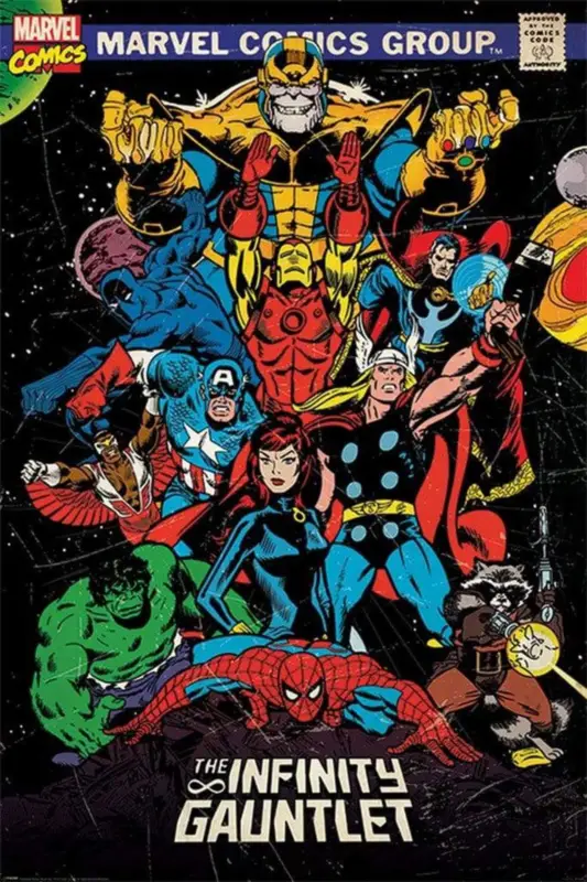 Jusqu'à Épuisement Des Stocks Poster Marvel Comics - The Infinity Gauntlet 61x91,5cm
