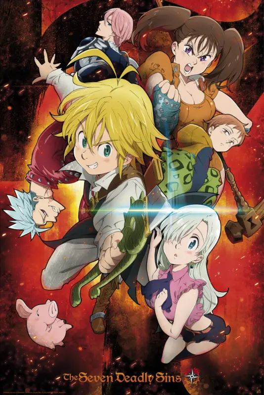 Achat Immédiat Poster The Seven Deadly Sins - Characters 61x91,5cm