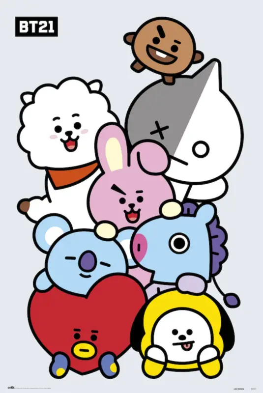 Commander Maintenant Poster BT21 - Characters 61x91,5cm