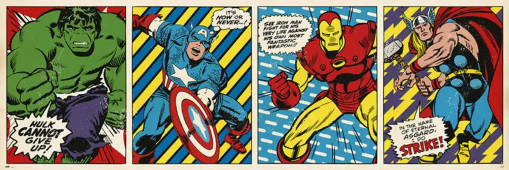 Usine Directe Poster Marvel Comics - Triptico 158x53cm