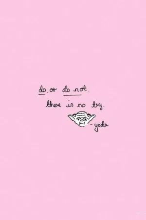 Affiche Art Star Wars - Quote Yoda Cute 40x50cm Achat Immédiat