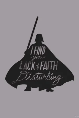 Meilleure Vente Affiche Art Star Wars - Silhouette Quotes Vader 50x70cm