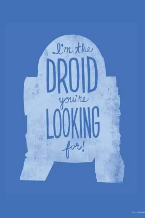 Affiche Art Star Wars - Silhouette Quotes R2D2 30x40cm Expédition Rapide