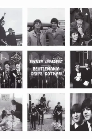 Remise British Pathe - Beatlemania Grips Gotham Affiche Art 70x70cm
