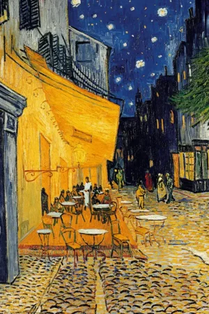 Prix Réduit Affiche Art Vincent Van Gogh - Café at Night 60x80cm