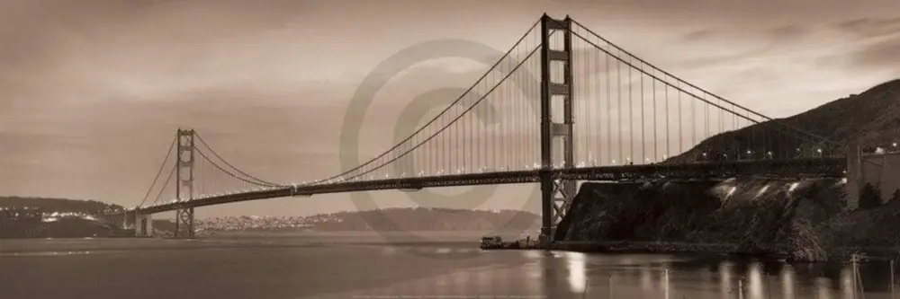 Affiche Art Alan Blaustein - Golden Gate Bridge II 90x30cm Acheter Direct