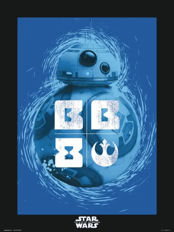 Vente Directe Affiche Art Star Wars - Episode IX BB 8 Blue 30x40cm