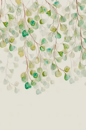 Papier Peint - Douche de Feuilles 300x250cm - Intissé Affaire À Saisir