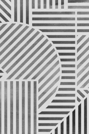 Papier Peint - Jeux de Lignes 300x250cm - Intissé Solde