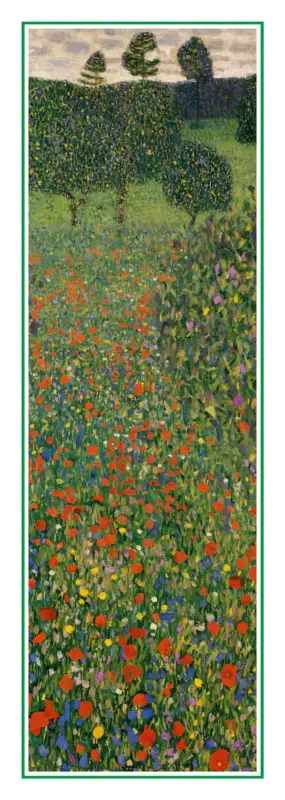 Acheter Direct Affiche Art Gustav Klimt - Poppy Field 25x70cm