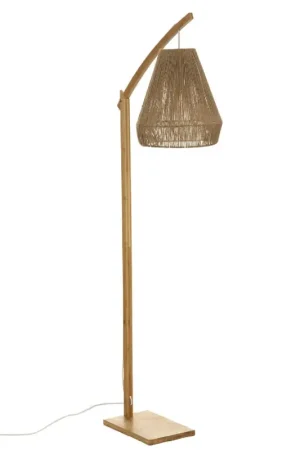 Lampadaire bohème bambou et corde Nouvelle Collection