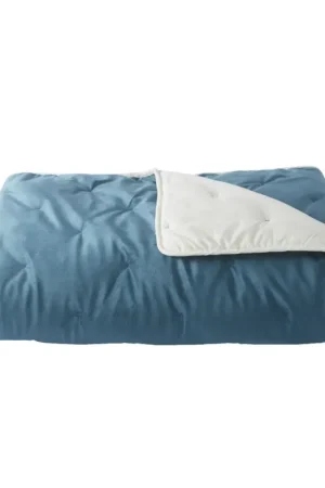 Prix Réduit Jeté de lit réversible en velours et microfibre