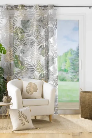 Super Prix Voilage sablé au style nature dorée