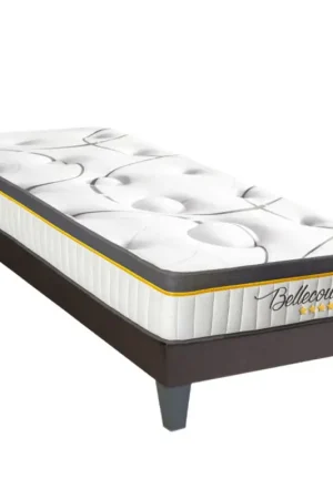 Bellecour 2.0 - Matelas ressorts ensachés + sommier bois - ferme Nouvel Arrivage