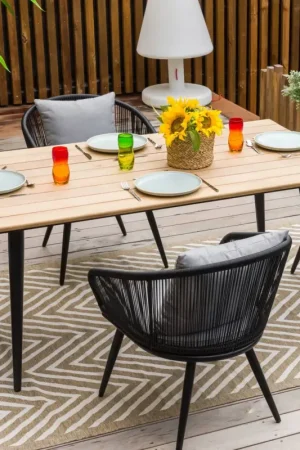 Expédition Rapide Table de jardin esprit indus