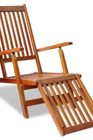 Must-Have Chaise longue en bois d'acacia